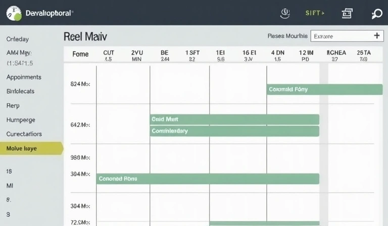 Calendario digital mostrando disponibilidad de citas